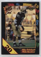 1991 Wild Card Draft 20 Stripe Mike Pritchard #62 Rookie RC 0o2b. rookie card picture