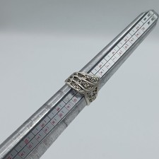 Filigree Silver Ring 925 – Lace Openwork Band for Women – Elegant Sterling Silve