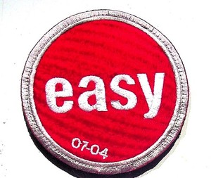 Easy Embroidered Patch 07-04 Round Red Tactical Badge