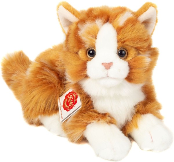 Teddy Hermann 91837 - Katze Liegend Rot Getigert, PlüSchtier, 20 Cm-image