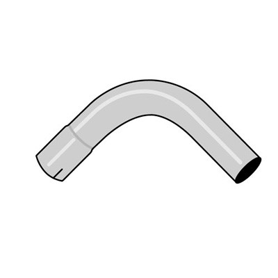 Jetex 1.75 Inch, 90 Degree, Mild Steel Exhaust Bend / Pipe / Tube
