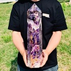 14.52LB Natural Dream Amethyst Crystal Column Magic Wand Obelisk Point Healing — photo 2