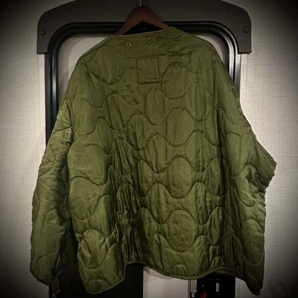 US Military M-65 Field Jacket Liner Cold Weather XXXL Olive Drab Quilted USA - Image 2 of 4
