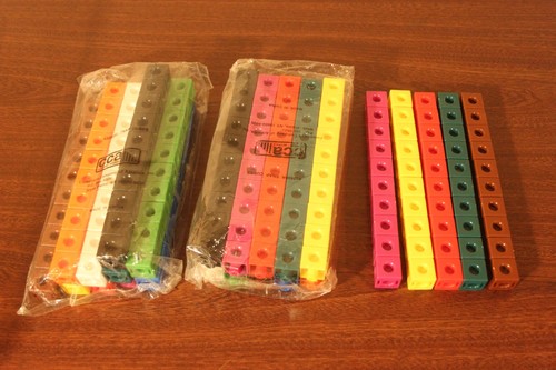 Math Linking Cubes Set of 250 Snap Cubes Connecting & Counting Snap Blocks Lot