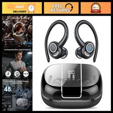 Bluetooth 5.3 Wireless Earbuds, 48H Playtime, ENC Mic, IPX7 Waterproof, Deep Bas