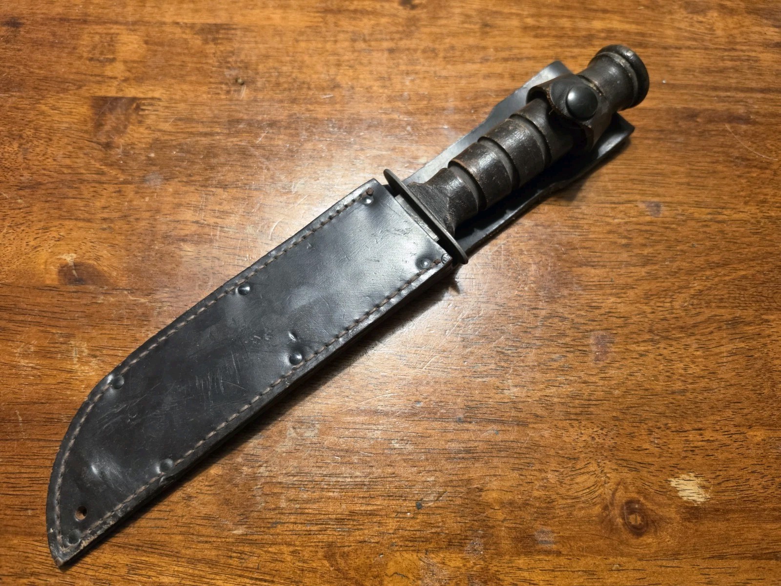 Vietnam War US CAMILLUS Mark 2 MK2 Military Fighting Combat Knife, W/Leather...