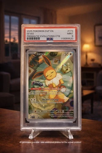 💤✨ Pokémon TCG – Eevee 173 – Prismatic Evolutions (2025) – Promo – PSA 9 (MINT)