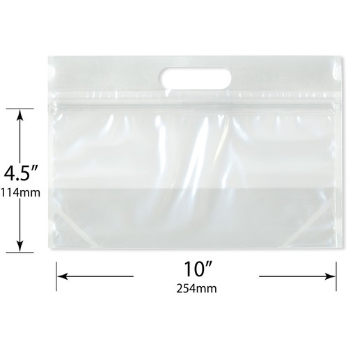 Plymor 10" x 4.5" (Case of 250), 3 Mil Zipper Plastic Bakery Bags with Handle - Picture 2 of 2