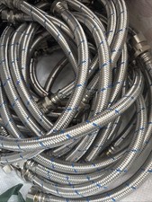 Pair 22mm x 3/4" BSP 300mm Flexible Tap Connector / Flexi  Hose Tail