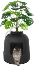 Cat Litter Box Hidden Enclosure Litter Tray with Odor Control Carbon Filter