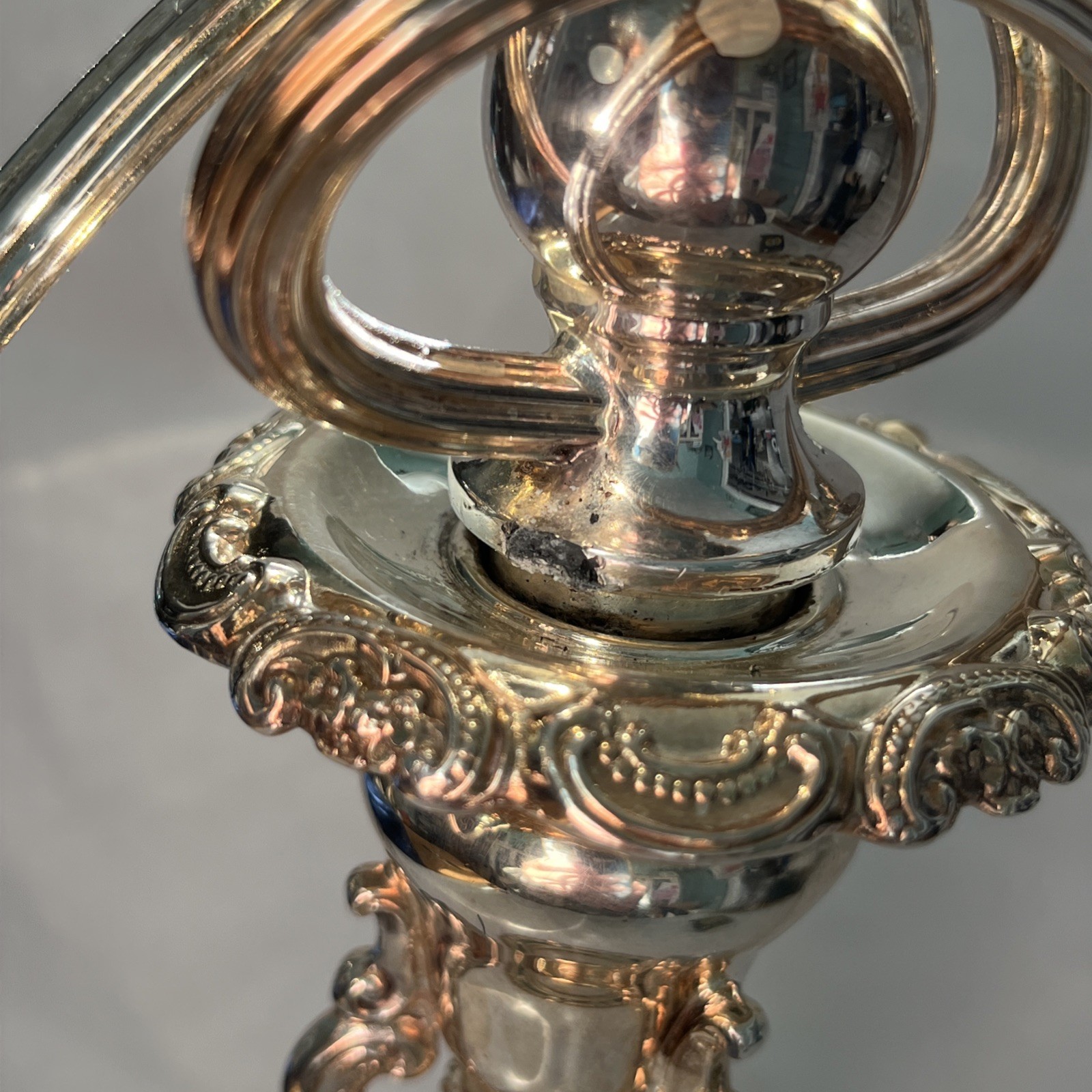 Vintage Wallace Baroque Silverplate 3 Arm Candleabras Candle Holders Set Of 2