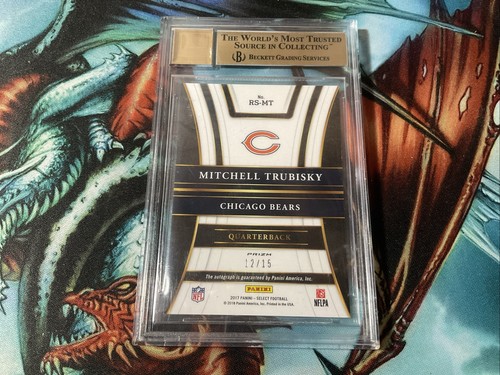 2017 PANINI SELECT FOOTBALL Mitchell Trubisky AUTO REFRACTOR 12/15 BGS 9.5 - Picture 10 of 10