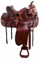 Barrel Racing Horse Saddle Handmade Western Leather Racer Equestrian Trail Tack