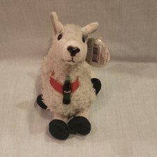 Coca-Cola Plush Llama Stuffed Animal 1999 W Bottle Pre-owned- Red Collar is Torn