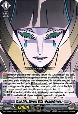 TRUE LIFE, VERUM VITA (DEATHDRIVES) DZ-BT11/EX08EN EXC CARDFIGHT!! VANGUARD LP