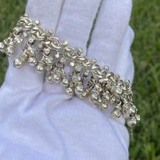 Vintage Silver Cha Cha Ball Bracelet w/ Sterling Safety Chain
