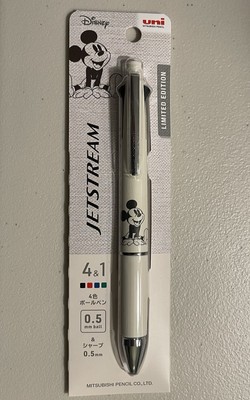 UNI JETSTREAM 4 COLOR & 1 0.5mm Pencil Disney Mickey Limited Edition. Brand New!