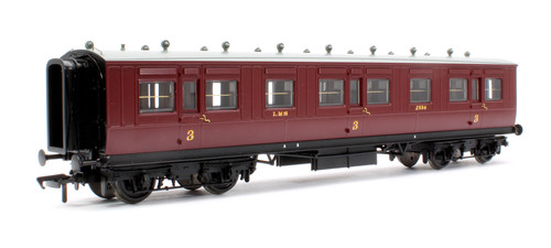 Bachmann 39-873A LNWR 50ft Bogendach Dritter Korridor LMS Crimson Lake Nr.2334 | Condition: New