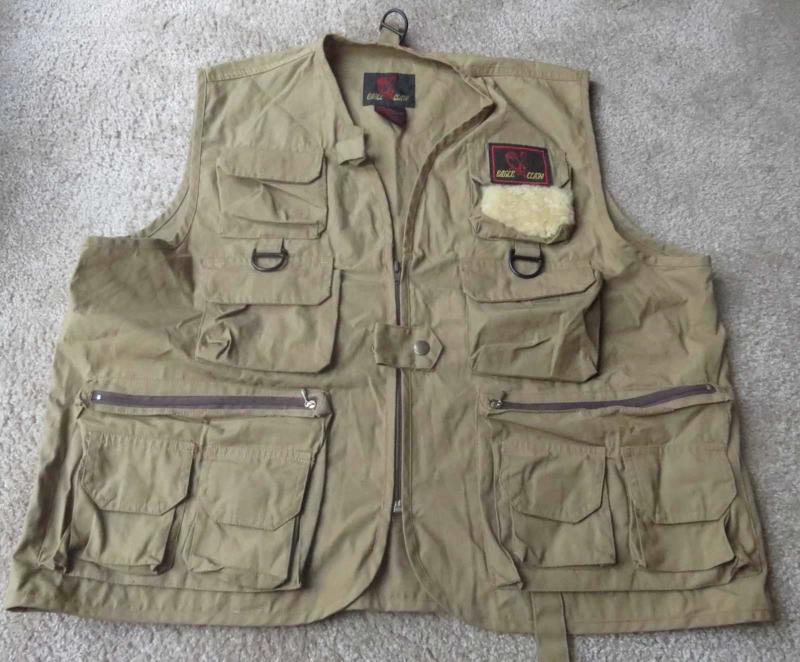 Eagle Claw Brown Utility/Fishing/Hunting Waistcoat Size XL Chest 50ins