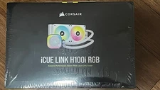 CORSAIR iCUE LINK H100i RGB Liquid CPU Cooler - QX120 RGB Fans - White - 240mm