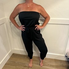 Black Strapless Jumpsuit