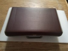 Vtg. 24 Cassette Tape Briefcase Storage Brown Faux Leather Box Holder W01