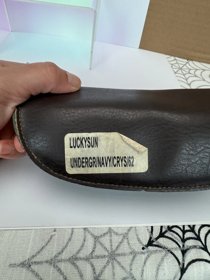 Gafas de sol vintage Lucky Brand subterráneas azul marino/cristal 62 11 135 Foto 4 de 4