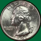 1941-S Washington Quarter Silver Brilliant Uncirculated BU Coin #40548