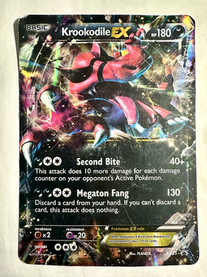 Pokemon TCG Krookodile EX Black Star Promo XY25 Ultra Holo Promo