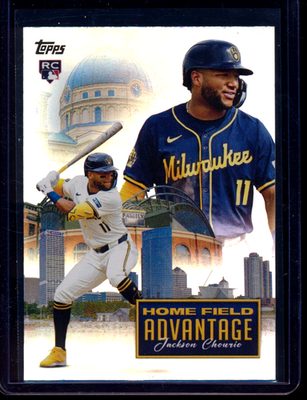 Jackson Chourio 2024 Topps Rookie Card RC Home Field Advantage SP 