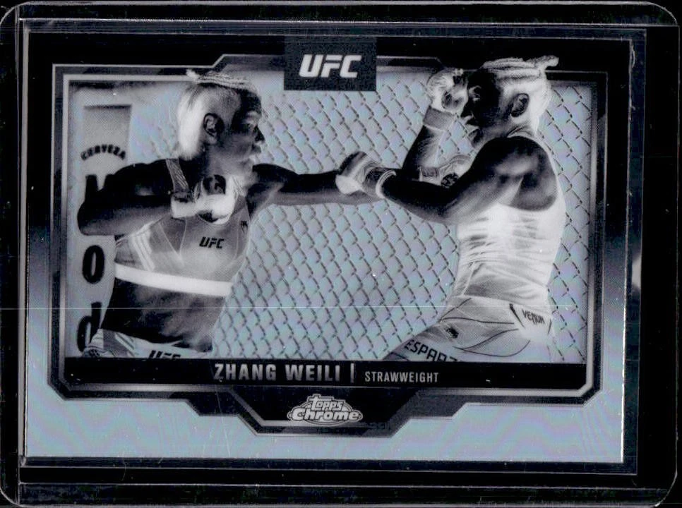 2025 Topps UFC Chrome Zhang Weili Negative Refractor #55