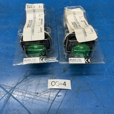 (2) Fuji DR30DOL-E3G  Green Domed Pilot Lights Fast Shipping! + Warranty