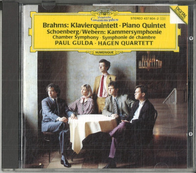 BRAHMS - Klavierquintett Piano Quintet- Kammersymphonie: Schönberg...( CD,1993)