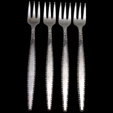 Lot 4 Vintage Orleans Silver - ORL8 - Stainless Japan - Cocktail/Seafood Fork