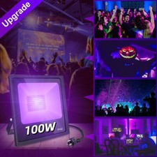 100W LED UV Black Light for Glow Party Bar Stage Lighting Floodlight Waterproof