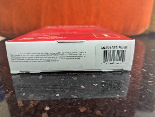 McAfee AntiVirus for 1 User Windows Product Key Card (MAB21EST1RAAM) - Picture 5 of 5