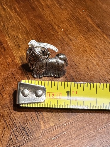 Maltese Dog Puppy Charm New Vintage - Picture 5 of 6