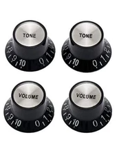 Electric Guitar Top Hat Knobs Speed Control Knobs 2 Volume 2 Tone Compatible ...