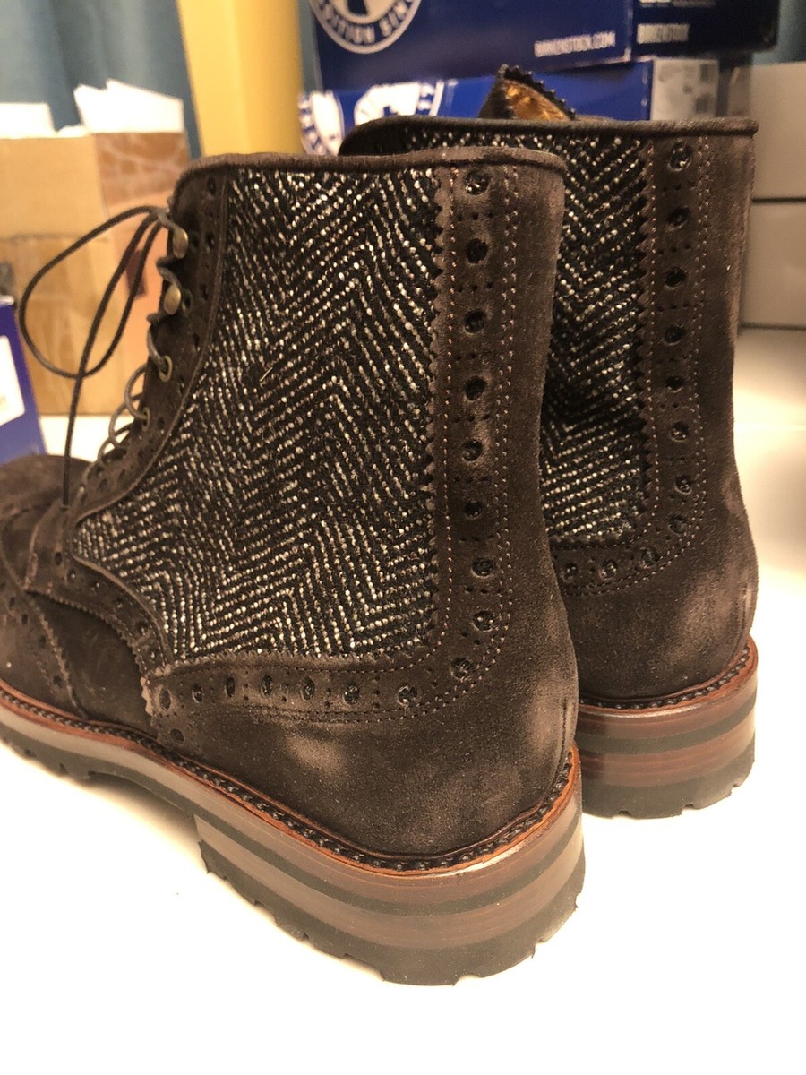 Vintage Barneys New York Boots Oiled Suede Wingtip Size 11.5  display picture 3
