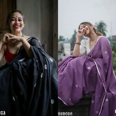 khadi jil mil saree