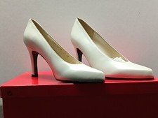 Charles Jordan Jimy Pumps for Ladies Light White color High Heels Sole Size 6