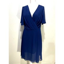 Lauren ralph Lauren Label dress Fit flare Navy blue feminine casual women 6