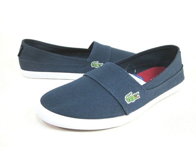 lacoste women's marice canvas slip on