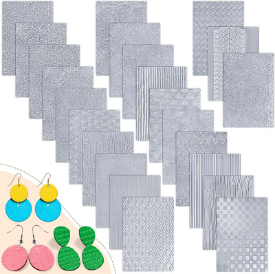 23 Pcs Polymer Clay Texture Sheets for Earrings Jewelry Making 17 X 25 Boho Clay