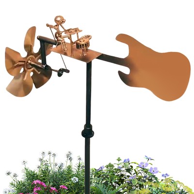 Schlagzeuger Windmill Garden Dekoration, Edelstahl Musik Windmühle-Hand-Neue-Ne