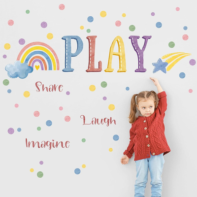 Mfault Kids Diversity Equality Inspirational Wall Decals Stickers, Inspirational We Rise By Lifting Others Wall Decals Stickers, This World Was Made For You And Me Toddler Room Decor