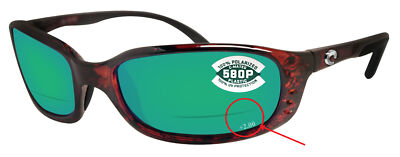 Costa Del Mar Brine Readers C-Mate +2.00 Tortoise Green Mirror 580 Plastic Lens