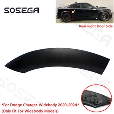 Rear Right Door Side For Dodge Charger Widebody 20-24 Matte Black Flares Molding