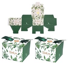 Scatola per caramelle in carta, 50 pezzi in confezione regalo con nastro, scatol