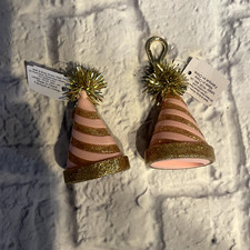 2 NEW Party Hat Holder Bath Body Works SCENT HOLDER PINK GOLD YELLOW